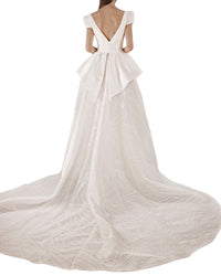Deep V-Neckline Gown