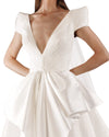 Deep V-Neckline Gown