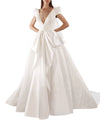 Deep V-Neckline Gown