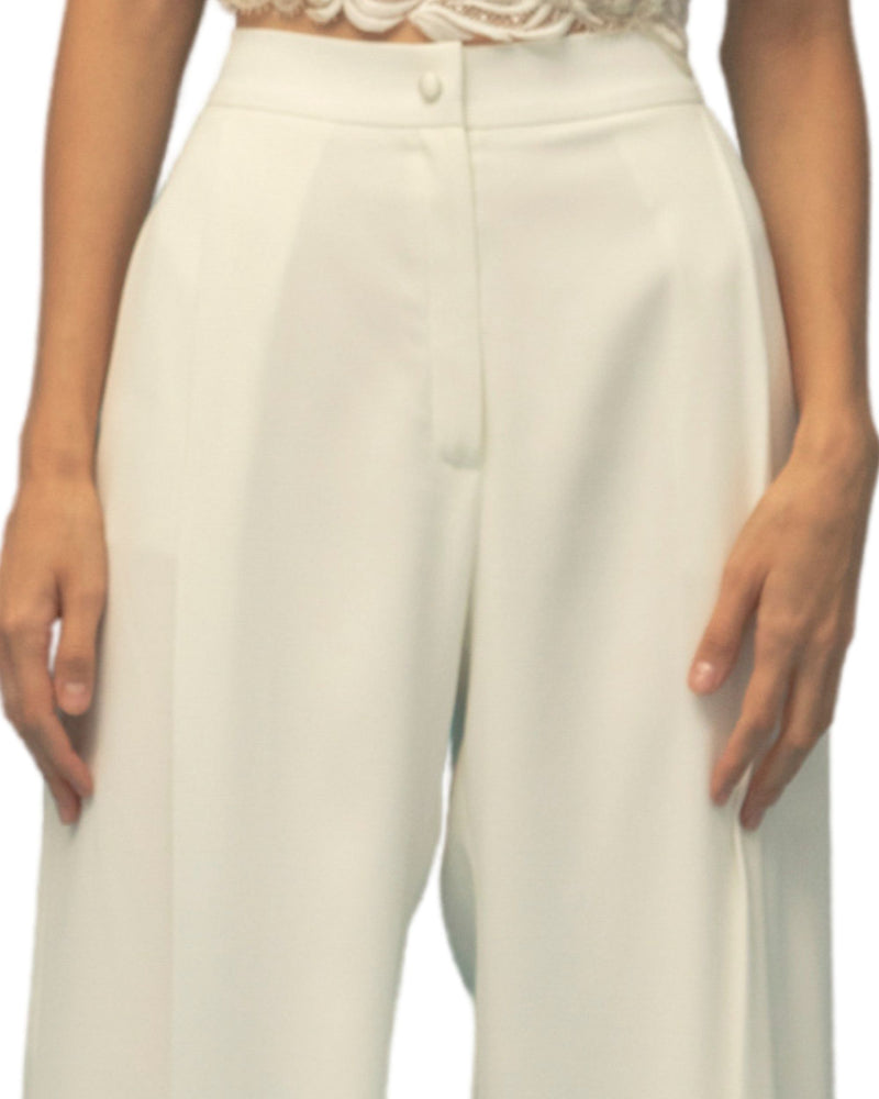 Straight Cut White Pants