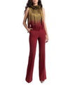 Straight-Cut Crepe Pants