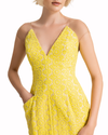 Deep V-Neckline and Backline  Dress