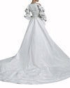 Embroidered Bridal Dress with Ruffles