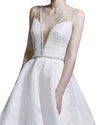 Deep V-neck A-line Gown