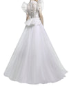 Scalloped Neckline Gown