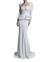Puffed Shoulders Corset Gown