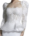 Puffed Shoulders Corset Gown