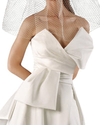 Bow Design Mikado Dress