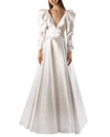 Puffed Shoulders Gown
