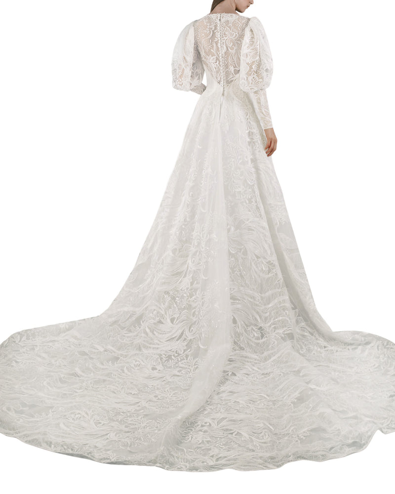 Bishop Sleeves Wide Gown