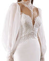 High-Cut Neckline Gown