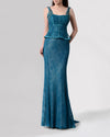 Petrol Lace Corset Dress