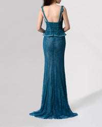 Petrol Lace Corset Dress