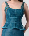 Petrol Lace Corset Dress