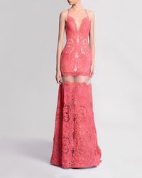 Lace Sheer Panel Dress