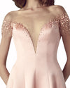 Blush Pearl Off-Shoulder Dress