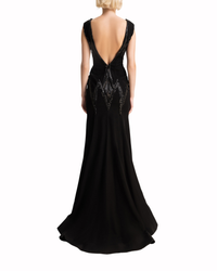 V-Neckline Beaded Dress