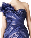 Ruffled Strapless Beaded Dress