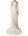 Sequined Halter Draped Dress
