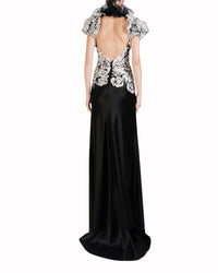 Beaded White Dress with Puffed Sleeves