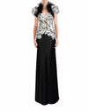 Beaded White Dress with Puffed Sleeves