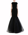 Lace Bodice Tulle Mermaid Dress
