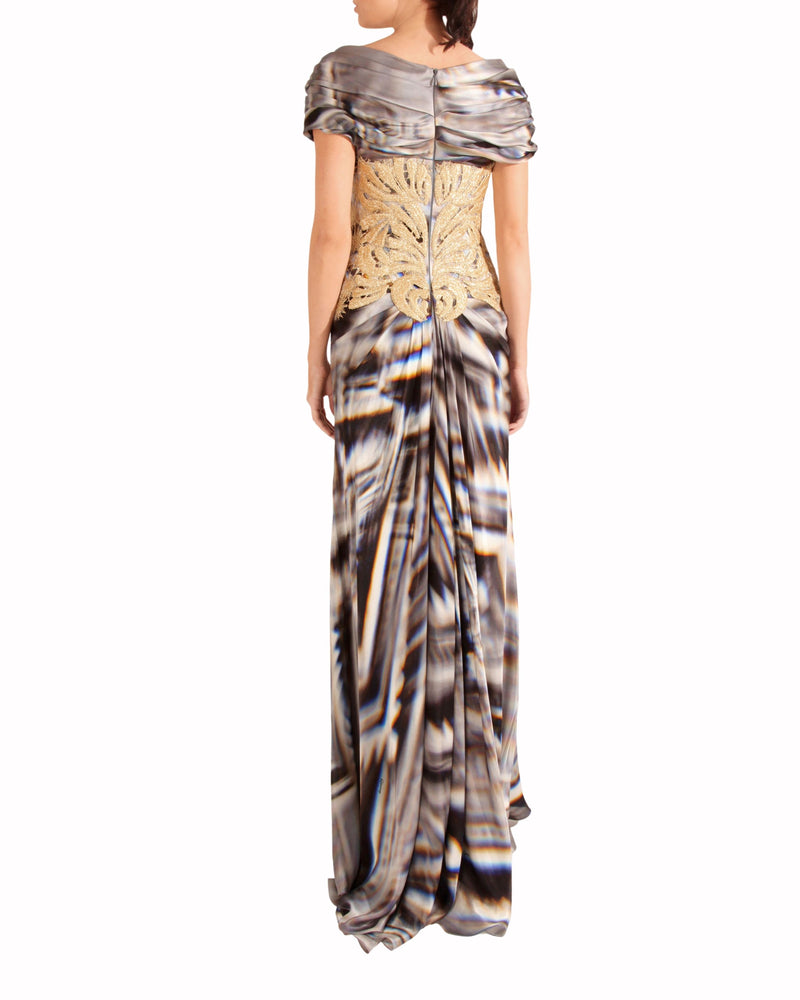 Dress with Guipure Bodice