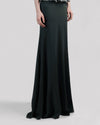 A long flowy green skirt.