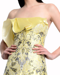 Strapless High-Low Hem Dress
