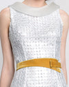 High-Low Gown with Silver Fabric