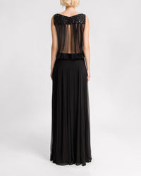 Draped Chiffon Dress