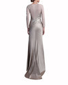 Metallic Appliqué Illusion Dress