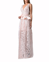 Peplum Embroidered Dress