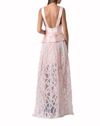 Peplum Embroidered Dress