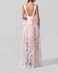 Peplum Embroidered Dress