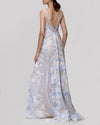 Blue Embroidered Tulle Dress