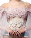 Pastel Tiered Lace Gown