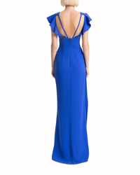 Asymmetrical V-Neckline Dress