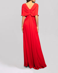 Overlapped Bodice Long Dress