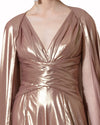 Draped Cape Like Shiny Dress