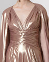 Draped Cape Like Shiny Dress