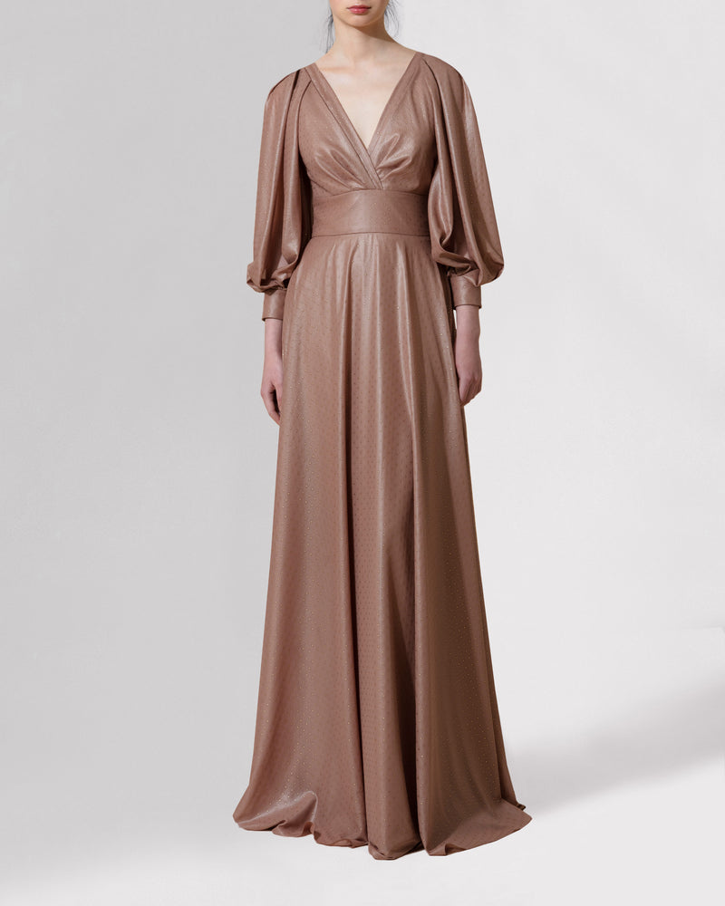 Bishop Fitted Long Dress