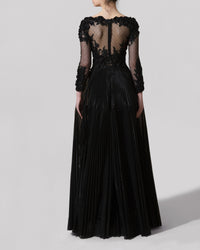 Wide Neckline Embellished Dress