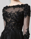 Wide Neckline Embellished Dress