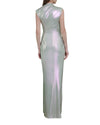 Asymmetrical Neckline Mint Dress