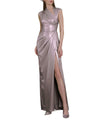 Asymmetrical Neckline Pink Dress