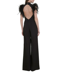 Feathered Shoulders Jumpsuit