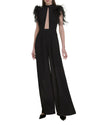 Feathered Shoulders Jumpsuit