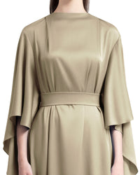 Greige Loose-Cut Bell Sleeves Kaftan