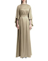 Greige Loose-Cut Bell Sleeves Kaftan